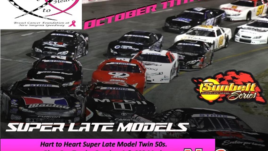 Hart to Heart Super Late Model Twin 50s This Saturday at 6 PM!