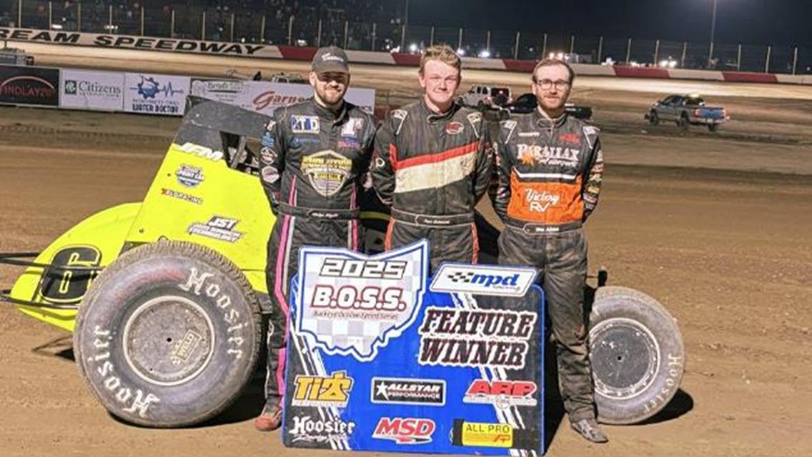 Logan Calderwood Wins in POWRi BOSS Make-Up Feature at Millstream Speedway