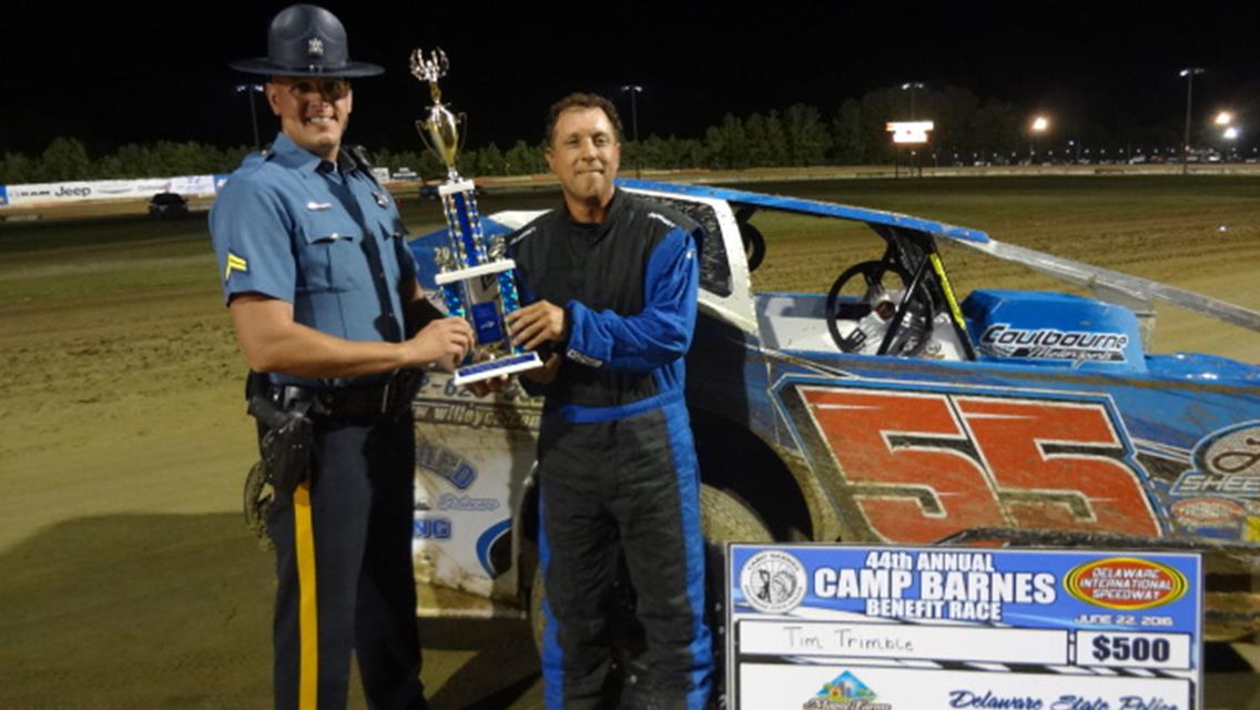 TIM TRIMBLE GETS 1ST CAMP BARNES WIN IN AC DELCO SPORTSMAN