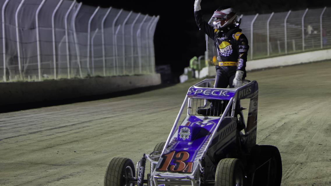 Alex Peck wins the Midget track Championshp, Burman, Sweatman also win