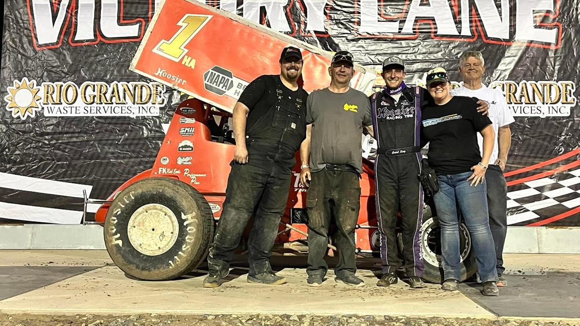 Caleb Saiz Captures to POWRi Vado Wing Sprint Feature Victory