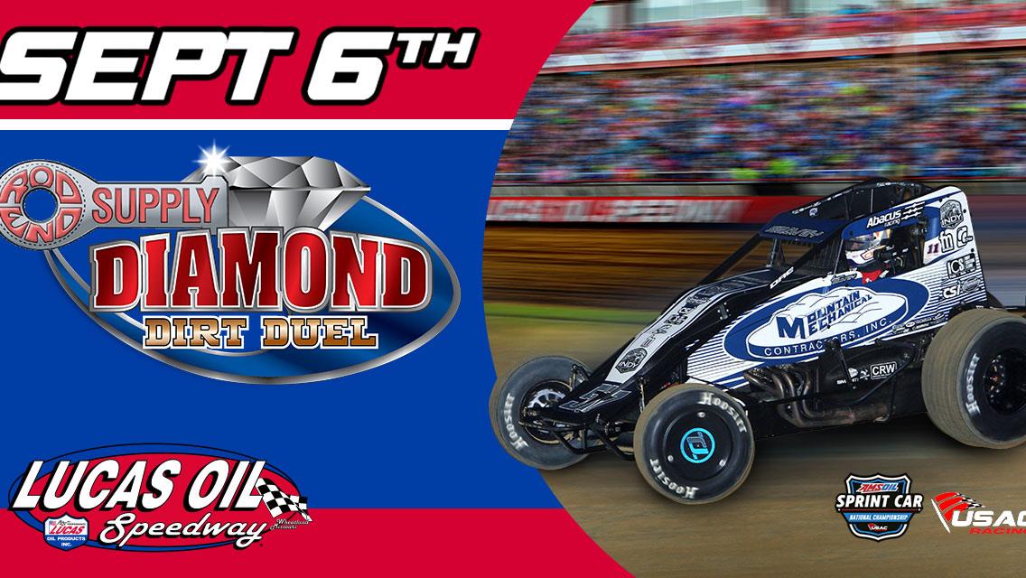 USAC Sprints return to Lucas Oil Speedway on Saturday for Rod End Supply Diamond Dirt Duel