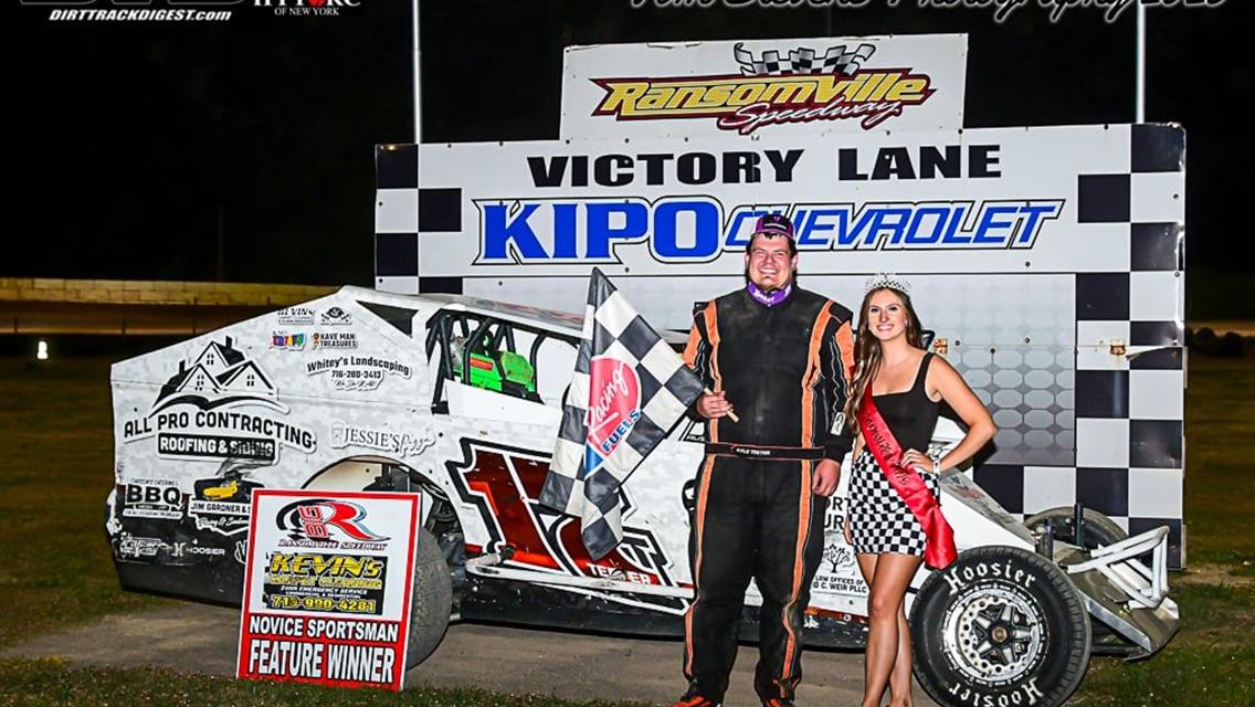 Lindberg, Wagner, Sherwood, Close, and Teeter Collect Ransomville Checkered Flags