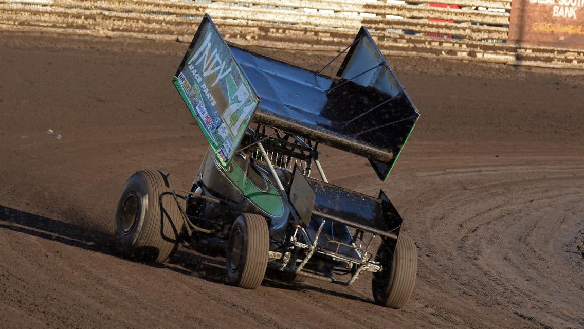 Giovanni Scelzi Hustles to Top-Five Outing During Sprint Car Season Finale