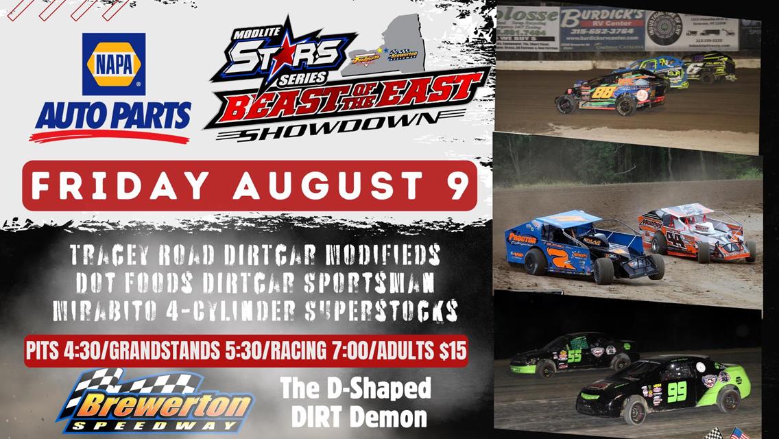 Mod Lite Beast of the East Showdown slated for Friday, 8/9 at Brewerton