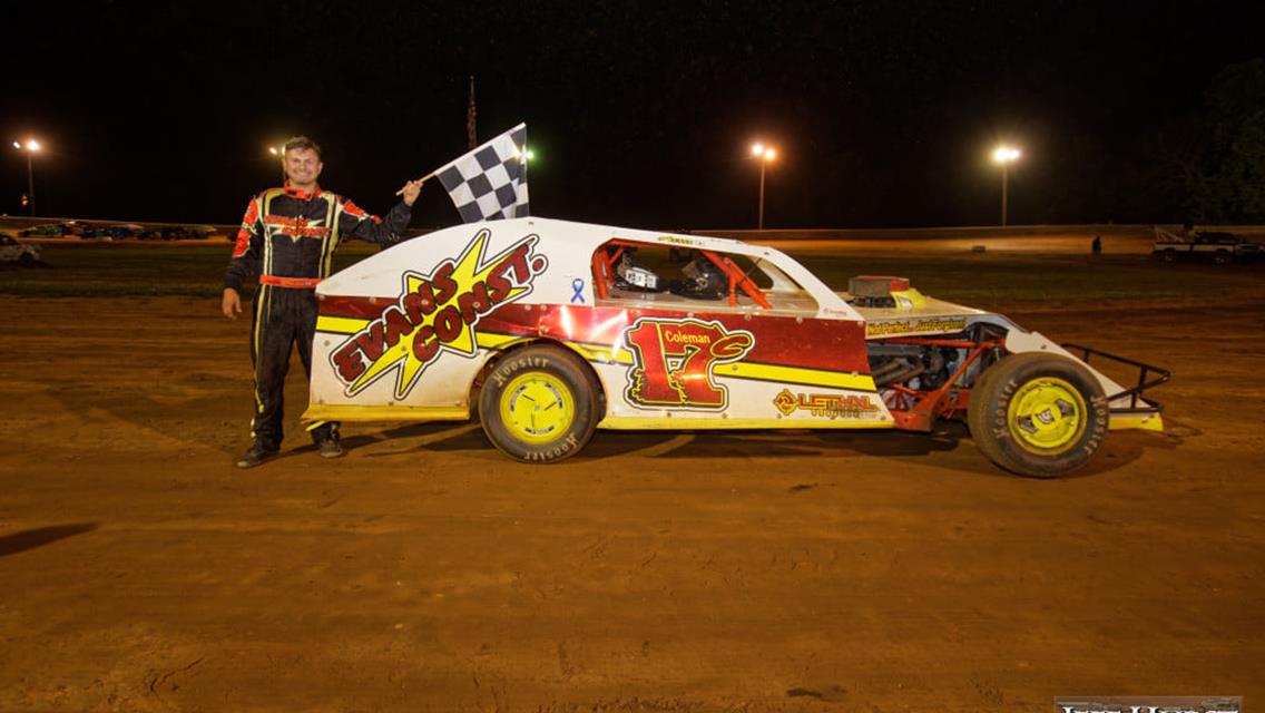 Coleman Evans, James Dennis and Jacob Hughes Take Checkered Flags at Ohio Valley Speedway
