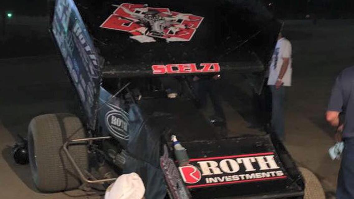 Giovanni Scelzi Scores Fourth-Place Finish during Sprint Car Debut