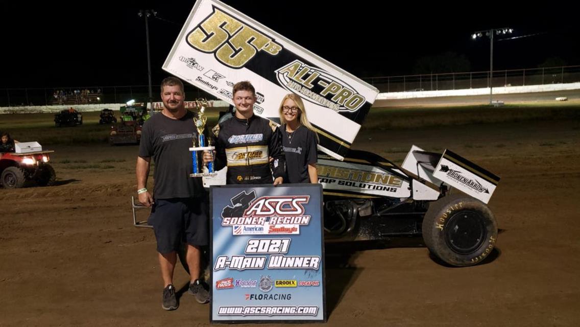 Brandon Anderson Leads All With ASCS Sooner At Caney Valley Speedway