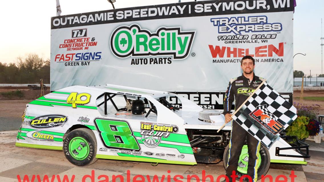 MIKE MULLEN FLIES TO OUTAGAMIE LATE MODEL WIN