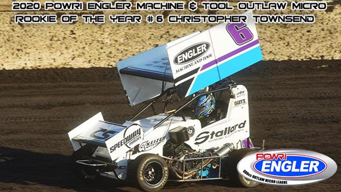 Townsend Clinched 2020 POWRi Engler Machine &amp; Tool 600cc Micro Sprint League Rookie of the Year Honors