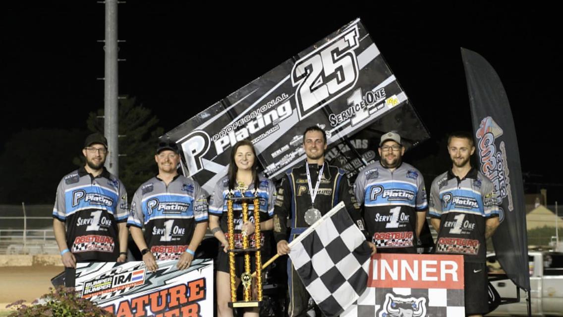 There’s no place like Plymouth Dirt Track home for Arenz’s first IRA 410 Sprint Car victory