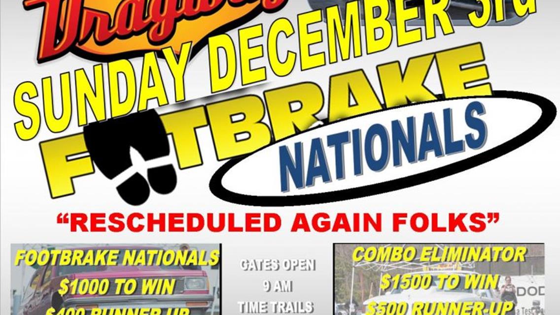 Footbrake Nationals this Sunday December 3rd