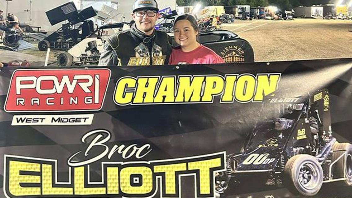 Broc Elliott Excels in POWRi West Midget League 2024 Season Championship