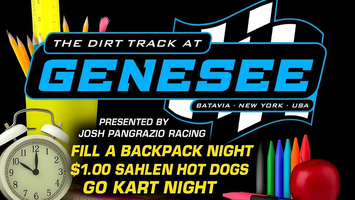 Backpacks, Hot Dogs, and Go Karts Highlight Saturday Night at The Dirt Track at Genesee!