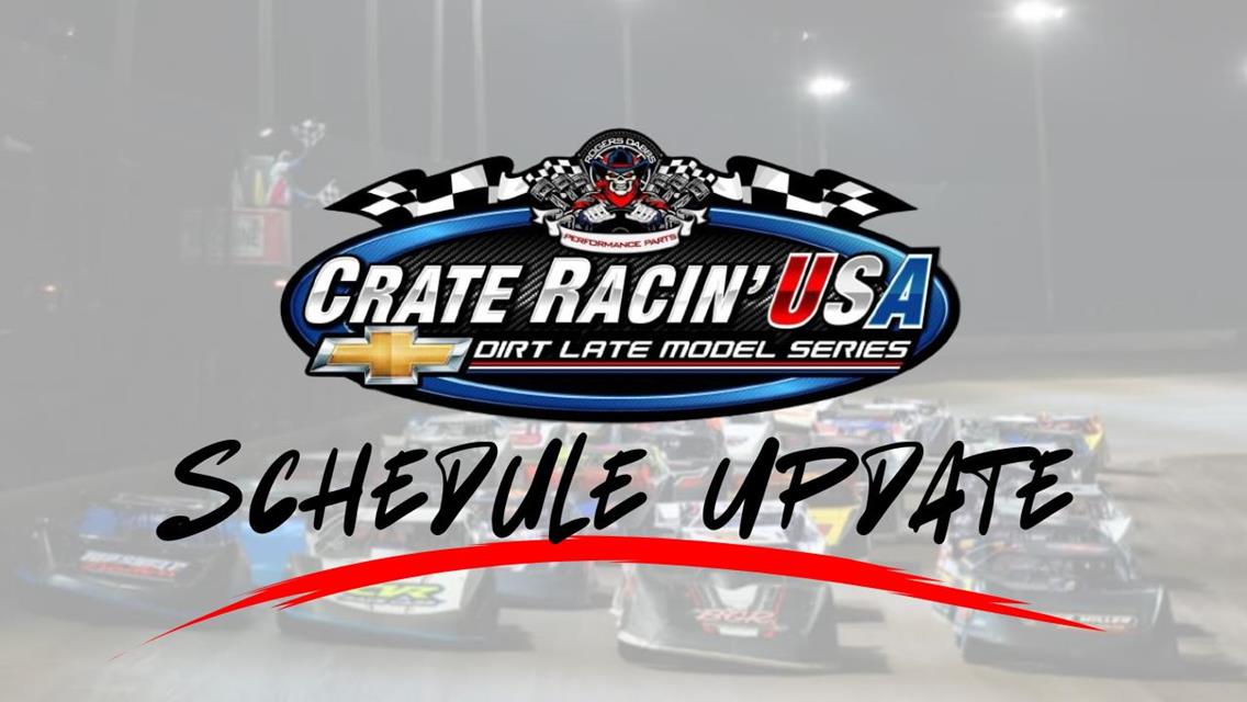 2025 Crate Racin’ USA Dirt Late Model Series Season Ending Schedule Adjusted
