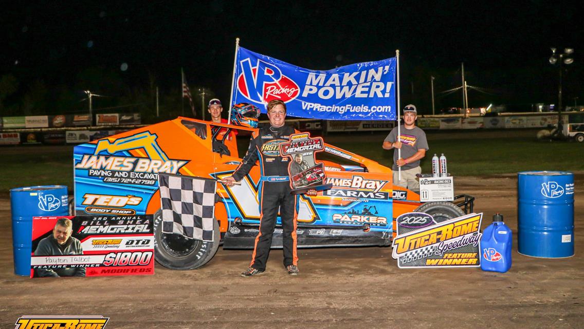 SWERNIK,TALBOT, HORNING, AND LUKAS CLAIM VICTORIES IN THE BILL SHEA MEMORIAL AT UTICA-ROME SPEEDWAY