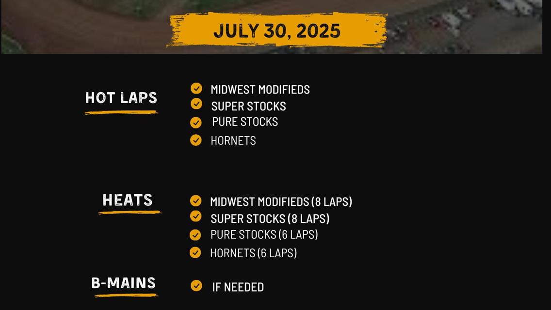 Order of Events for 7/30/2025