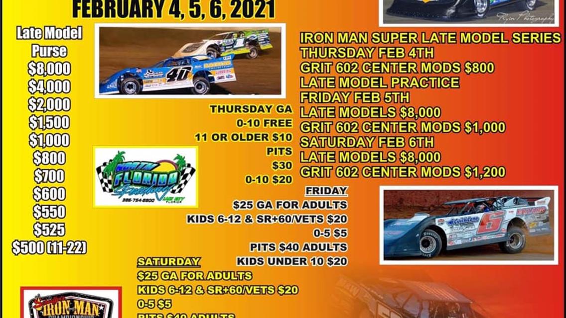 North Florida Speedway Added to Speedweeks 2021 Schedule February 4-6