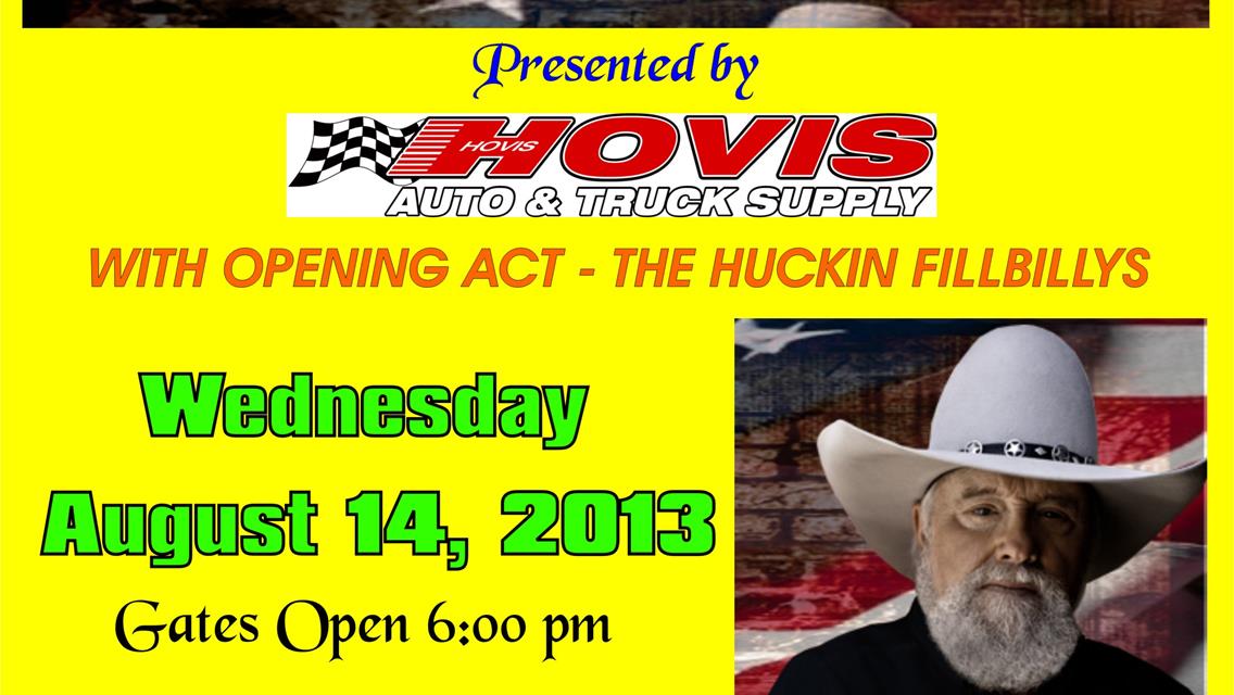 Charlie Daniels Band coming to Sharon Wed, Aug 14 with Huckin Fillbillys presented by Hovis Auto &amp; Truck Supply