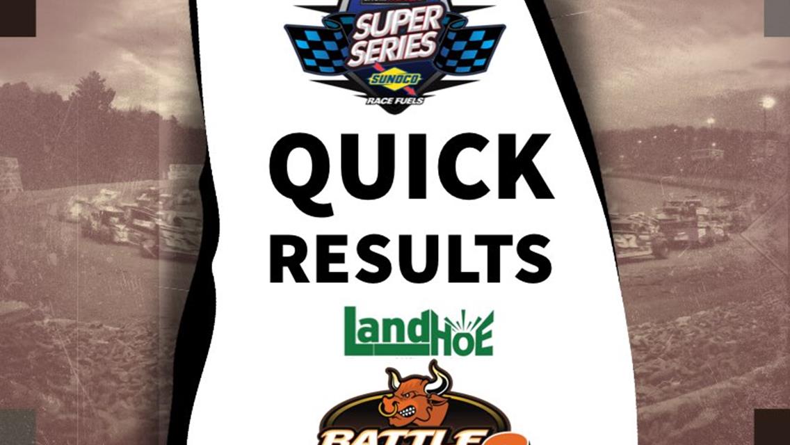 LAND HOE MAINTENANCE BATTLE OF THE BULLRING 8™ RESULTS SUMMARY  ACCORD SPEEDWAY MAY 11, 2021
