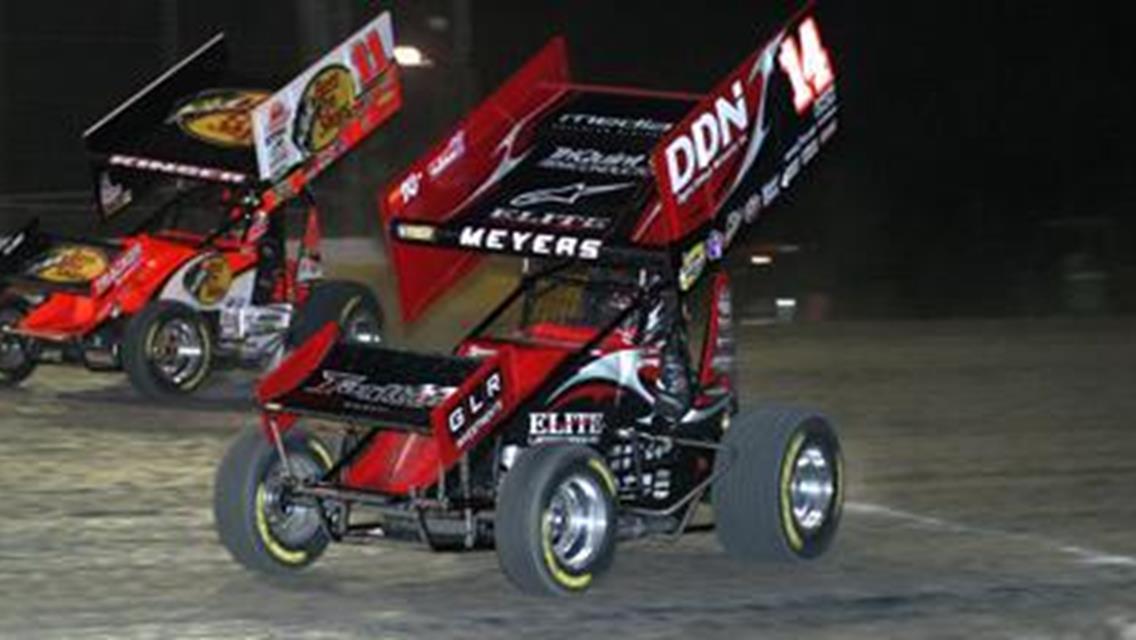 Jason Meyers Extends Streak of Top-10 Finishes to Remain World of Outlaws Point Leader: Steve Kinser Uses Win at Jackson to Move into Second