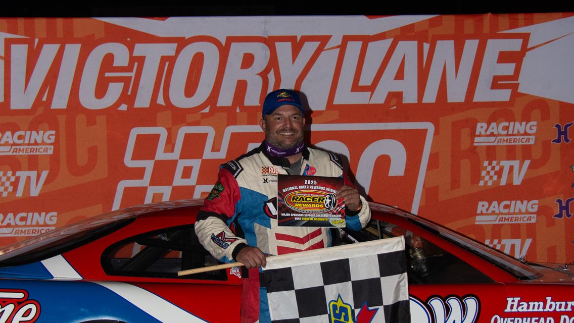 ANDREW LEWIS, JR., SCORES FIRST-EVER RACE OF CHAMPIONS SPORTSMAN MODIFIED SERIES VICTORY AT SPENCER SPEEDWAY