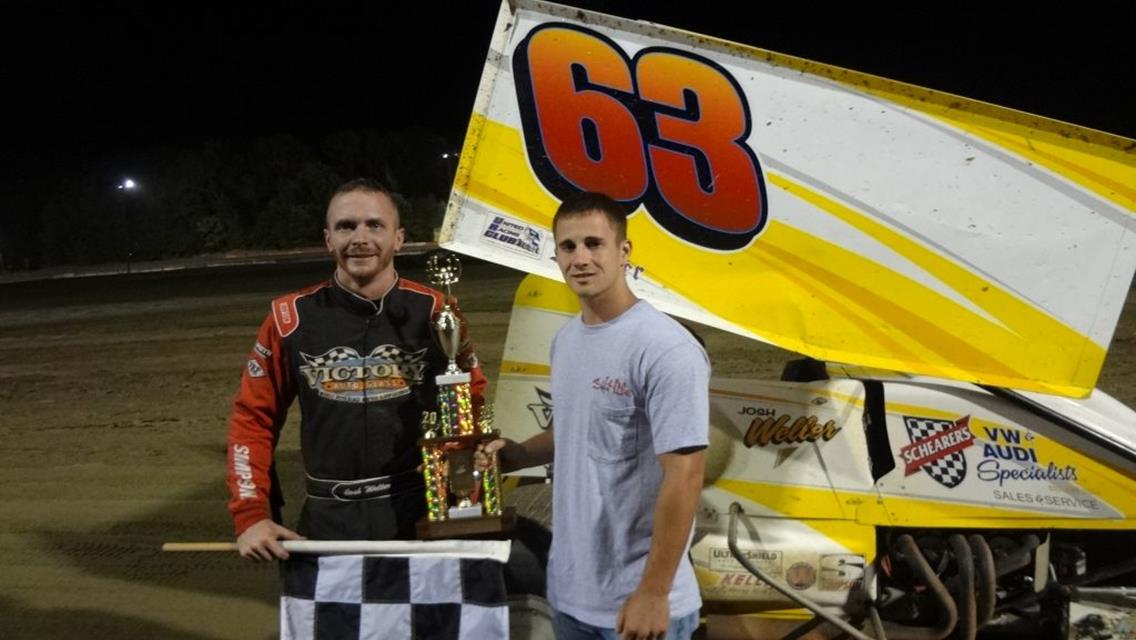 JOSH WELLER WINS URC SPRINT CAR MAIN AT DELAWARE INTERNATIONAL SPEEDWAY FOR FOURTH WIN OF THE SEASON