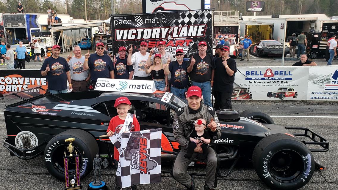 2022 Race No. 15 – Saturday, March 5, 2022 SMART Modifieds/NASCAR Late Model Stocks – Florence Motor Speedway, Florence, S. C.