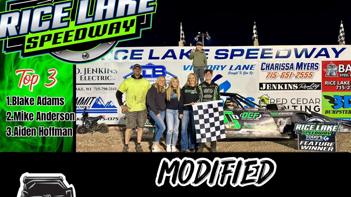 Blake grabs 31st victory of 2025 at Rice Lake Speedway