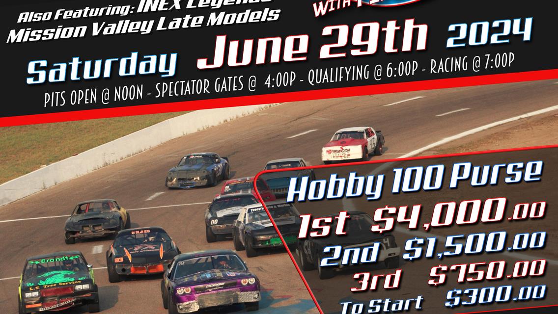 Mission Valley Super Oval is excited to announce the S &amp; S Sports Hobby Stock 100!