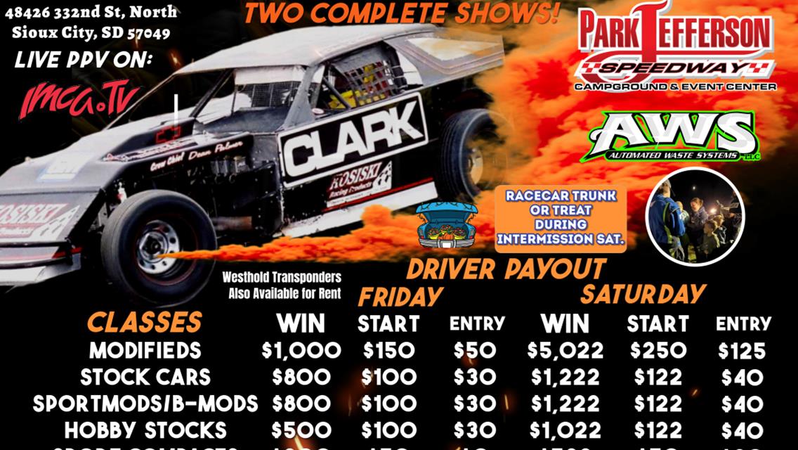 Final Weekend of the Year Friday and Saturday (Plus Trunk or Treat) at Park Jefferson!
