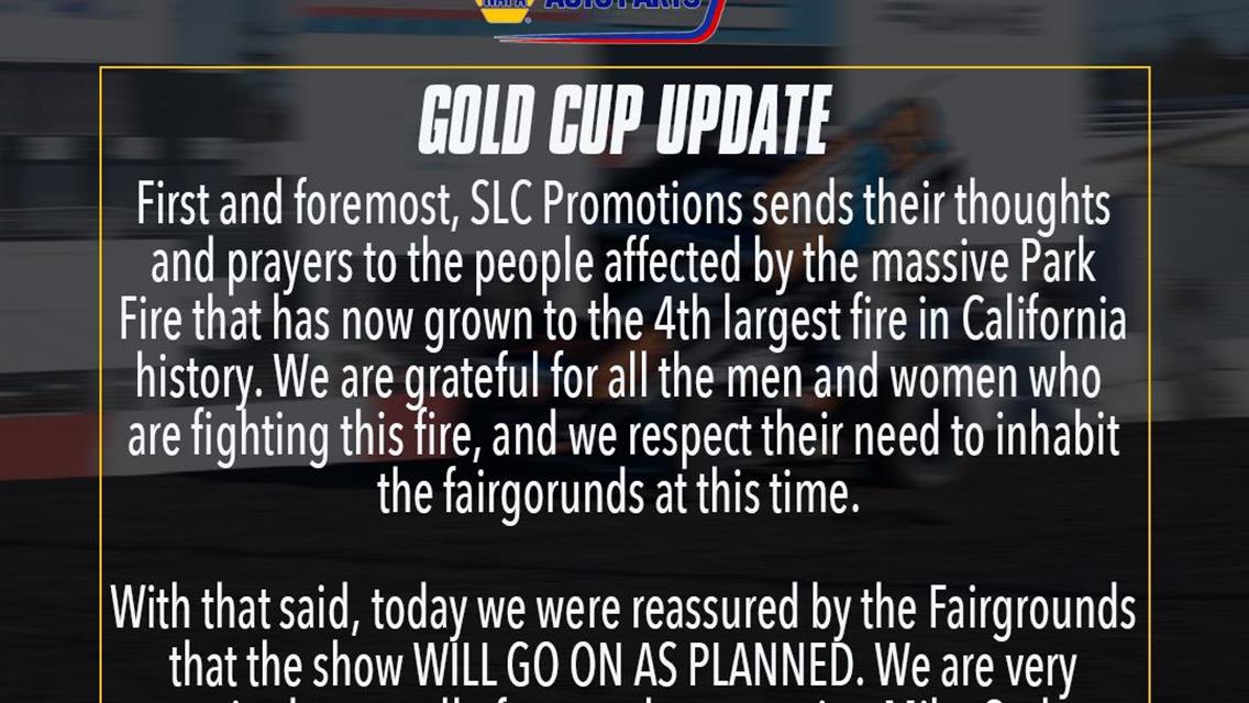 Gold Cup Update