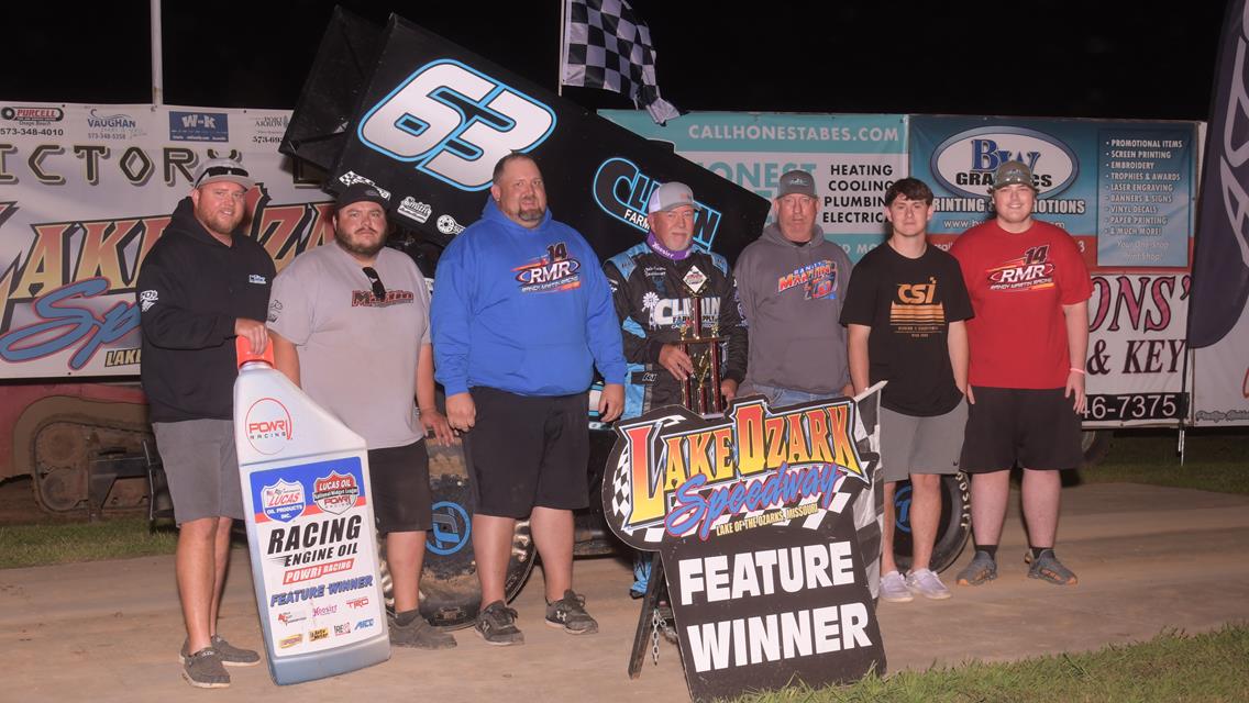 Randy Martin Wins at Lake Ozark Speedway in POWRi LOS 305 Sprints