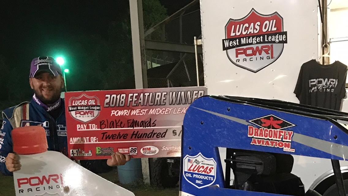 Edwards Earns First POWRi West Win of the Year with KSP Triumph!