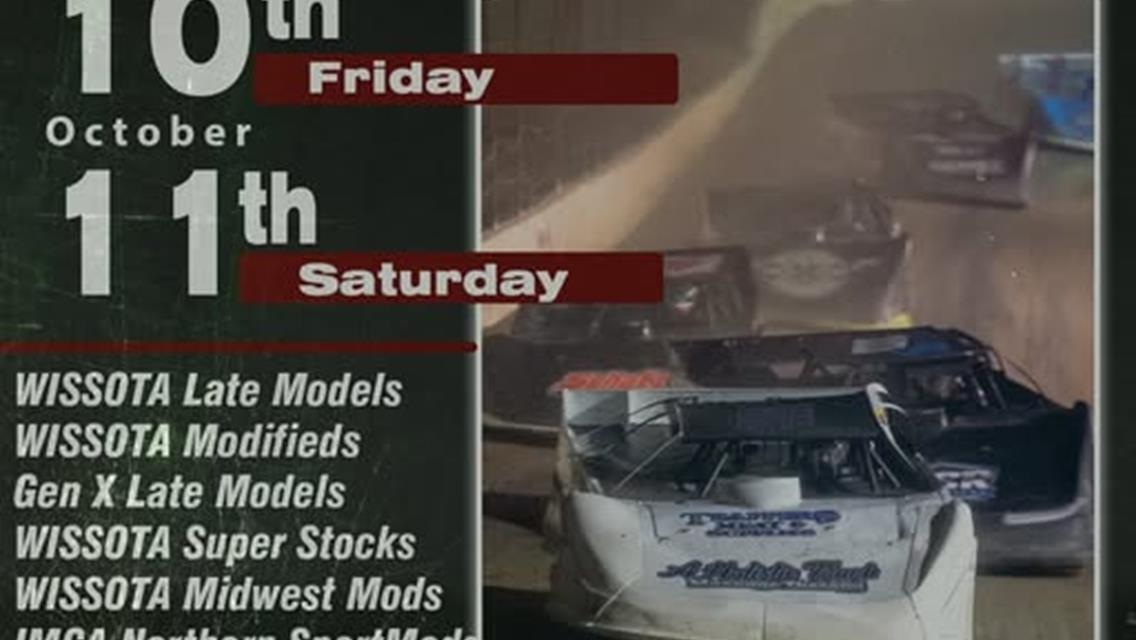 Up next...Reminder Late models and Super stocks make up features from King of Dirt Friday night during the Gopher Showdown