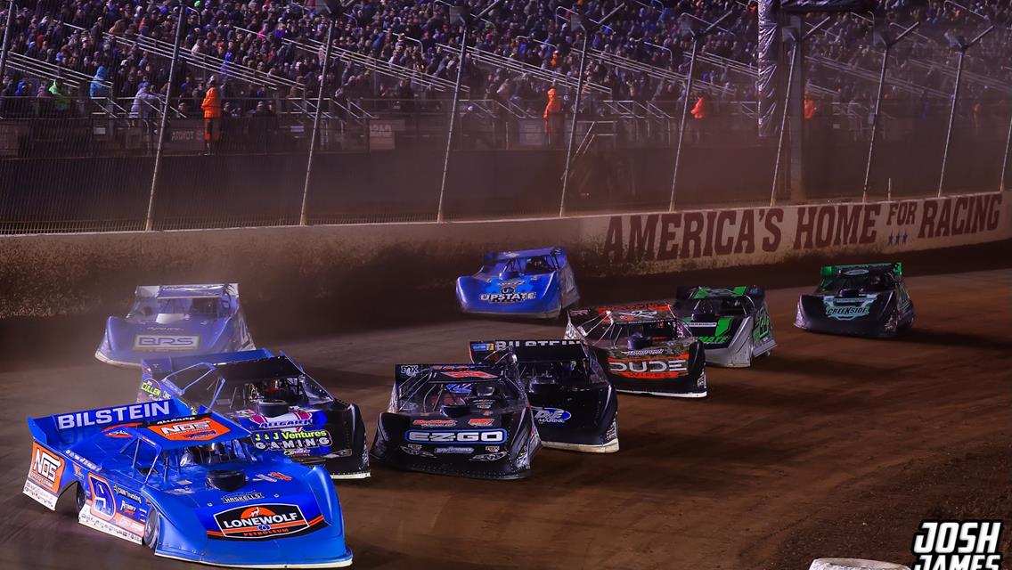 The Dirt Track at Charlotte (Concord, N.C.) – World of Outlaws Case Late Model Series – World Finals – November 6th-9th, 2024. (Josh James Artwork)