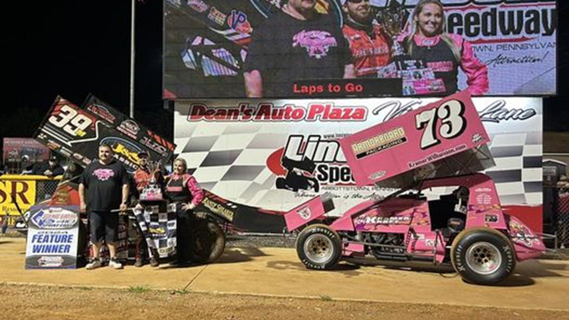 MACRI MAKES LATE-RACE PASS TO SECURE THRILLING $ 7,300 KRAMER KLASH VICTORY; Preston Lattomus Wired Field in Non-Stop 358 Sprint Feature