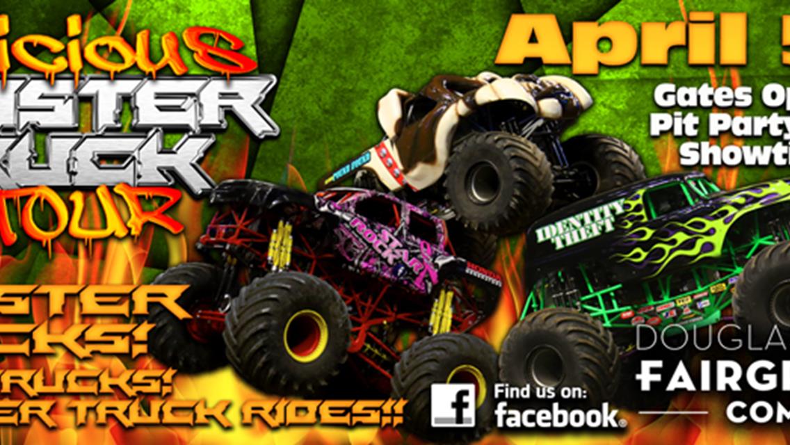Monster Trucks Rain or Shine Douglas County Fairgrounds April 5 &amp; 6