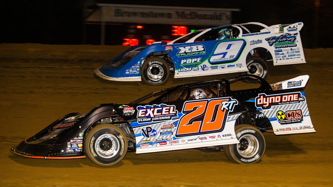 Runner-Up in Lucas Oil Late Model Dirt Series Action at Brownstown