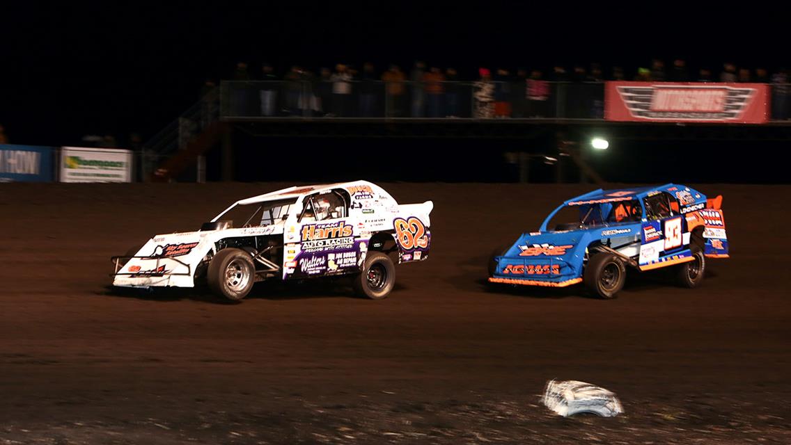 McBirnie, Smith, Pestotnik, Gifford and George See Checkers on Cold Night at Boone Speedway