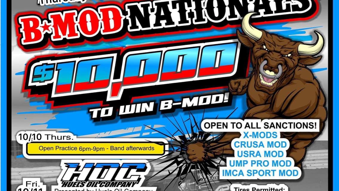 B-Mod Nationals set for October 10th-12th