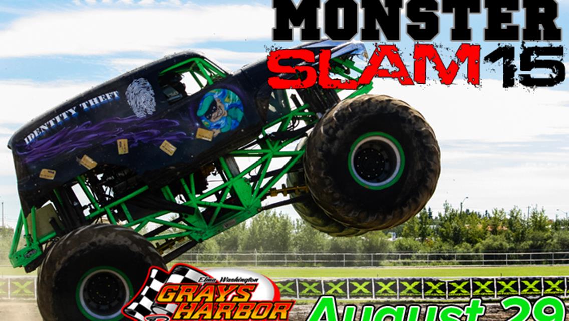 Monster Trucks Invade Grays Harbor Raceway this Saturday Aug 29th