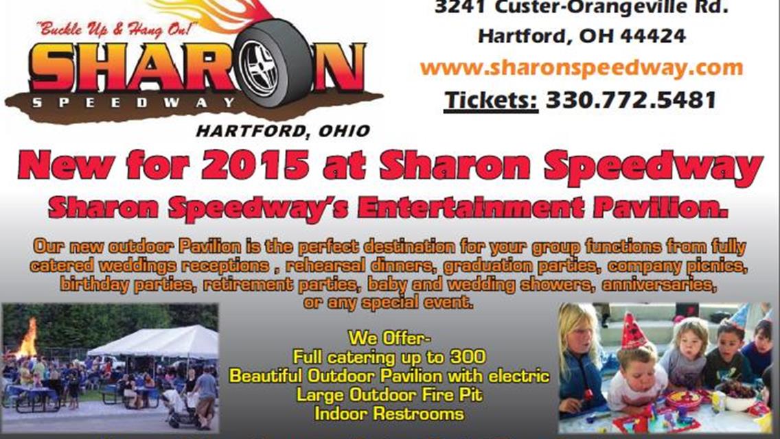 Let Sharon Speedway cater an event for you in 2016!
