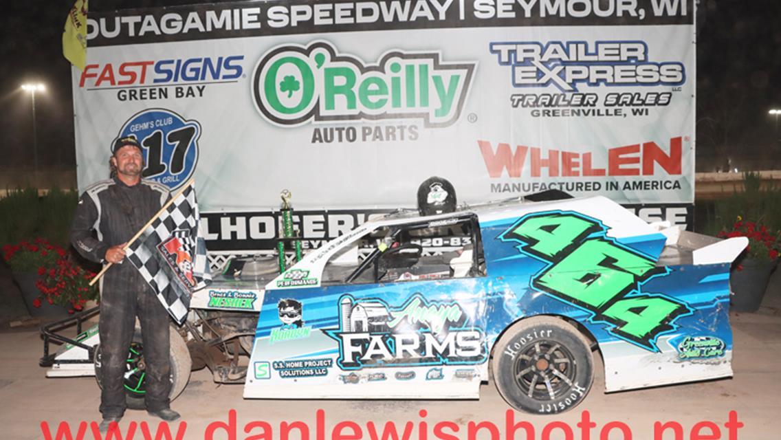 WOODS SWEEPS OUTAGAMIE MODS, MROCZKOWSKI, DIEFENTHALER, SCHMIDT &amp; BOOTH ALSO FEATURE WINNERS