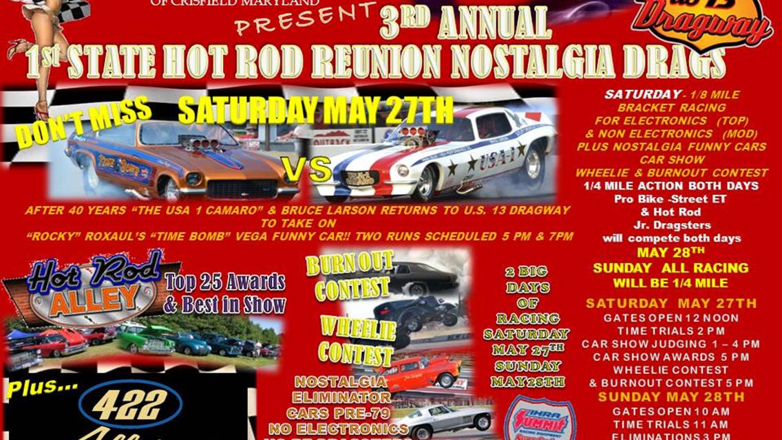 DOUBLE HEADER WEEKEND THIS WEEKEND @ U.S. 13 DRAGWAY!