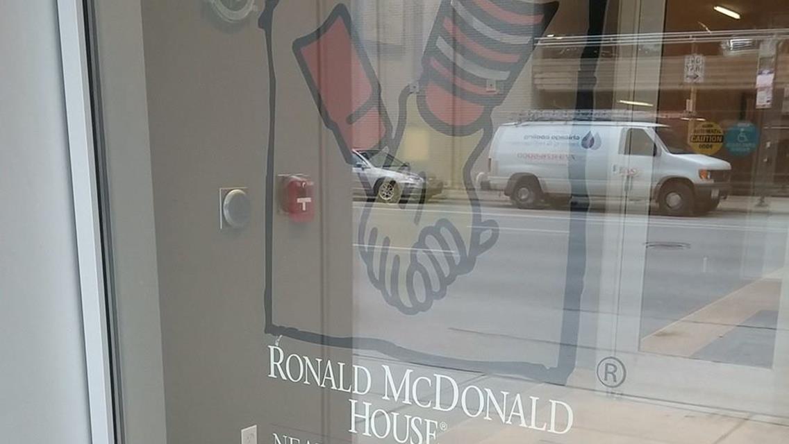 Visiting the Ronald McDonald house.