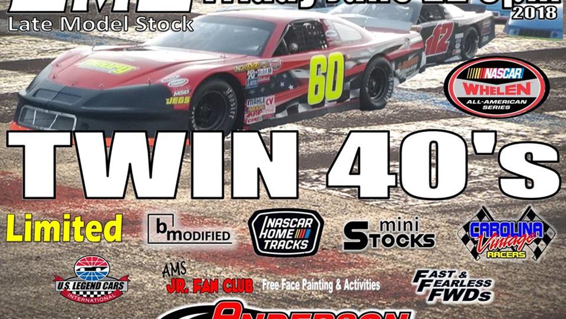 NEXT EVENT: Friday June 22nd 8pm K&amp;N Night At The Races with Late Model Stock Twin 40&#39;s