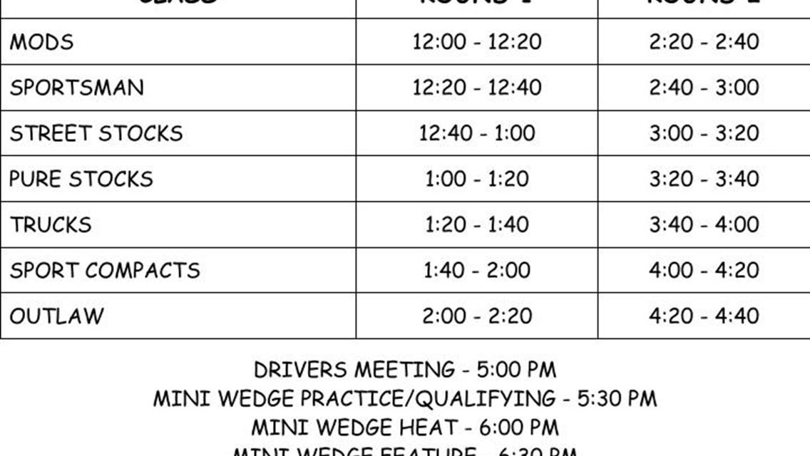 Owosso Nationals Schedule