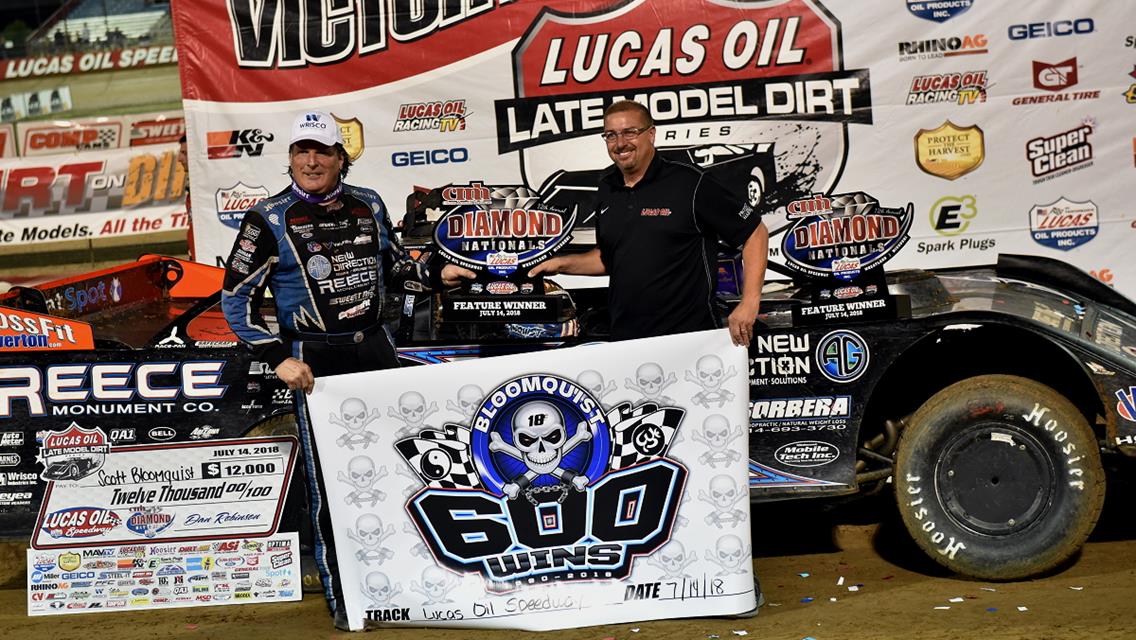 Bloomquist gets career win 600 at Diamond Nationals