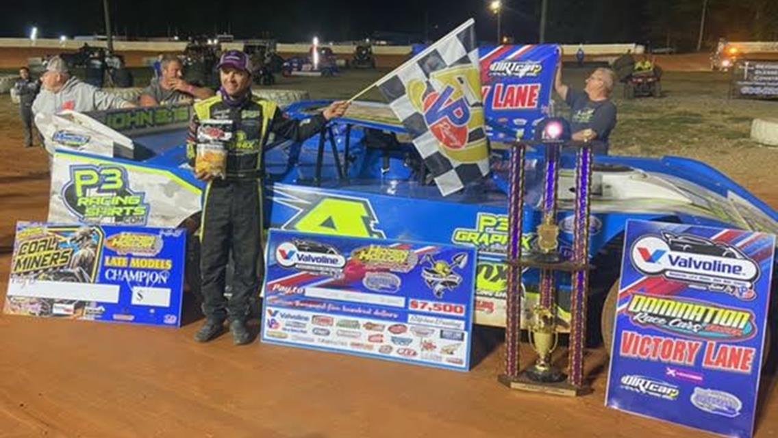Cody Mahoney swept Friday&#39;s Coal Miners Classic at Hidden Hollow Speedway in the Valvoline American Late Model Iron-Man Series/Battle of the Bluegrass Series event.